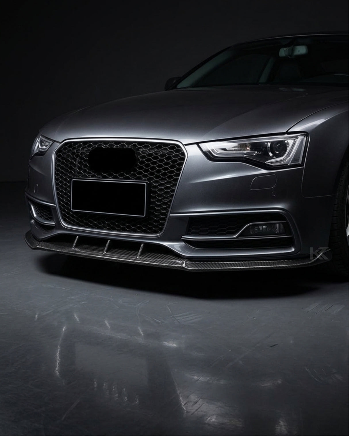 2012–2016 Audi S5 8T Facelift Coupe & Sportback Single Deck Front Bumper Lip – Carbon Fiber