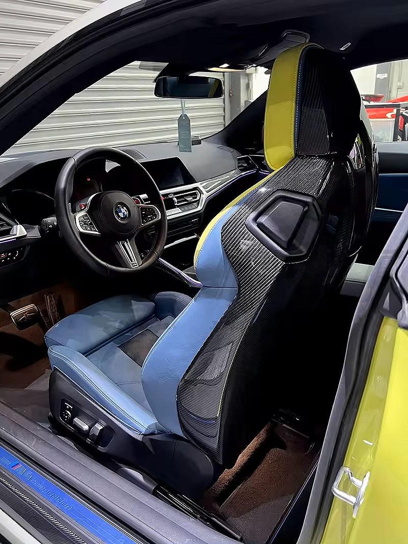 BMW 3 Series G80 M3 G82 G83 M4 OEM Style Carbon Fiber Seat Back Cover (2019 - 2024) - K2 Industries