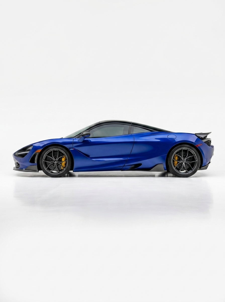 McLaren 720S Spider Dry Carbon Fiber Side Skirts Polished Finish 2017 - 2019 Pair