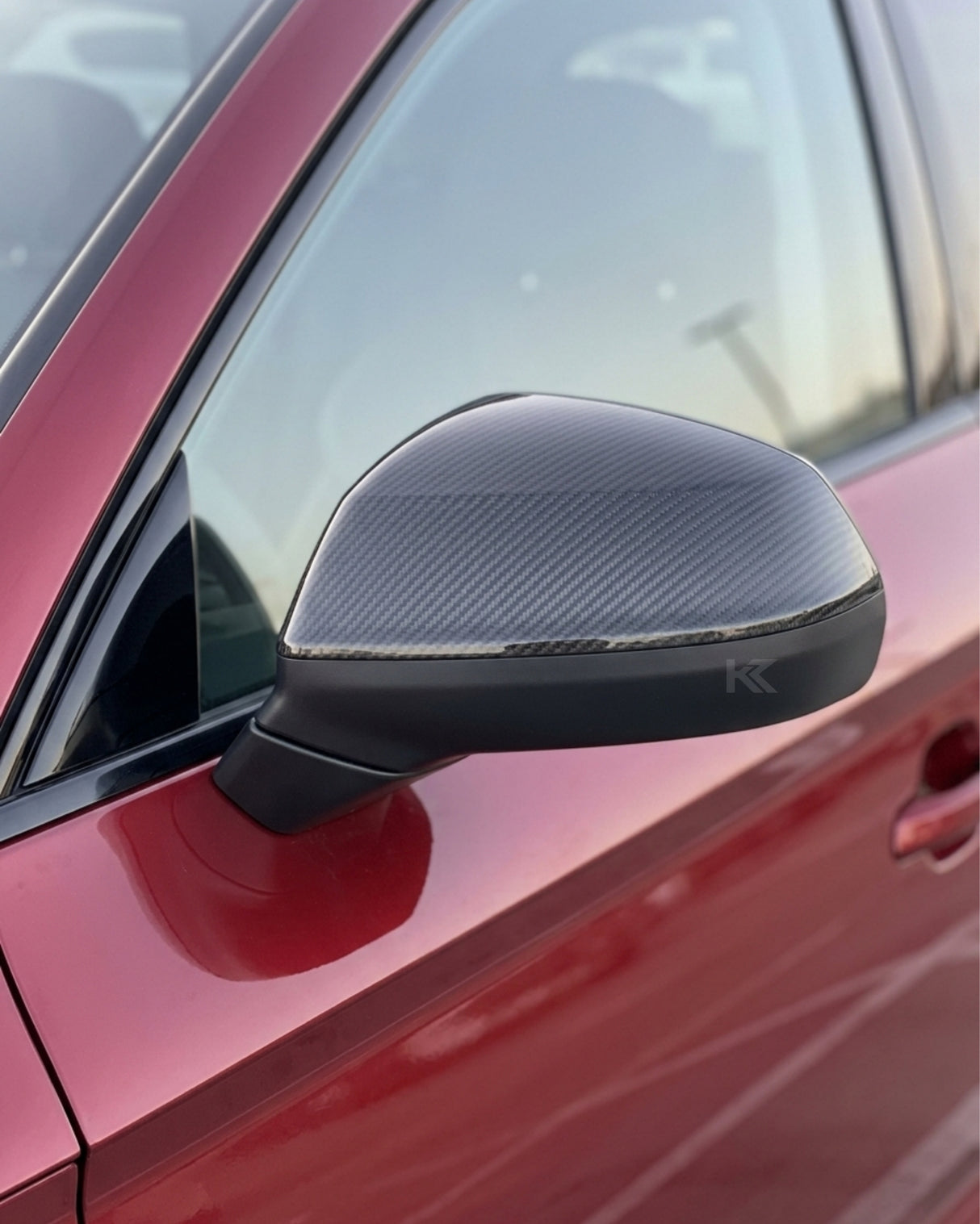 2010–2015 Audi Q5 8R / Q7 4L Side Mirror Caps – Carbon Fiber