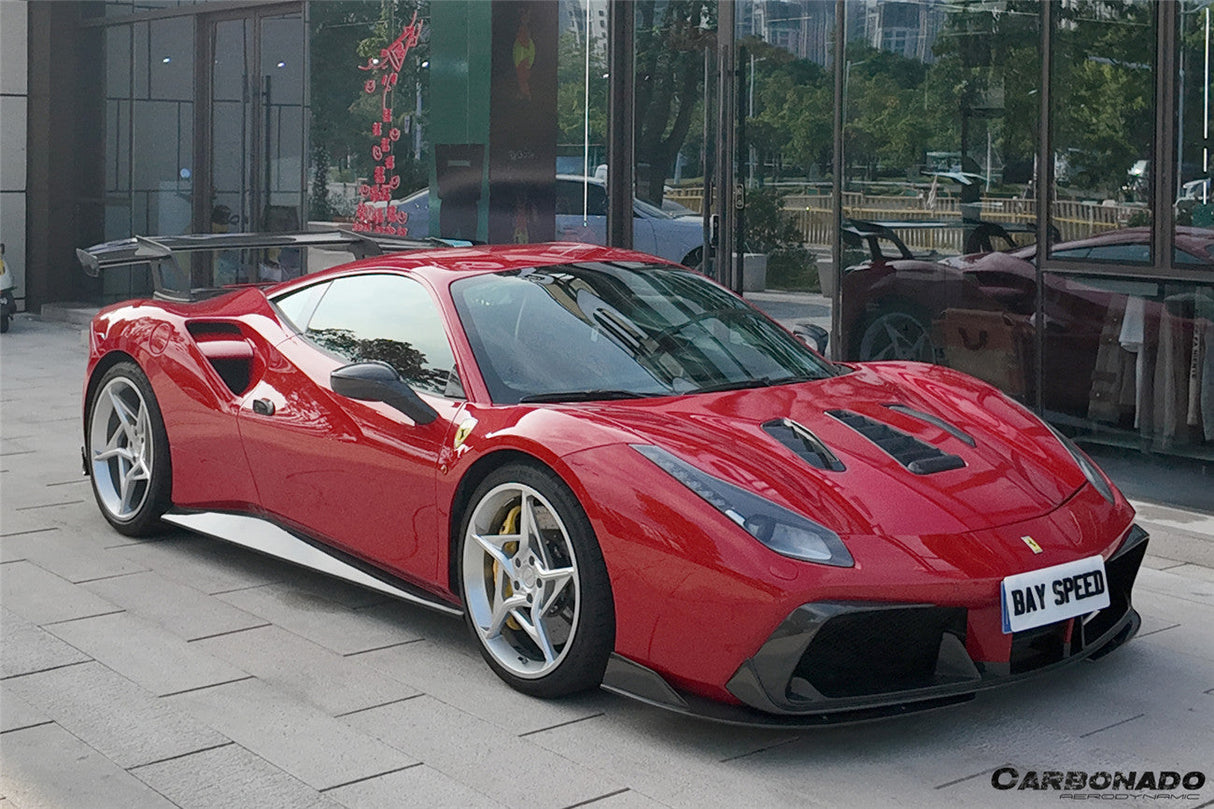 2015-2020 Ferrari 488 GTB Spier OE Style Carbon Fiber Side Skirts