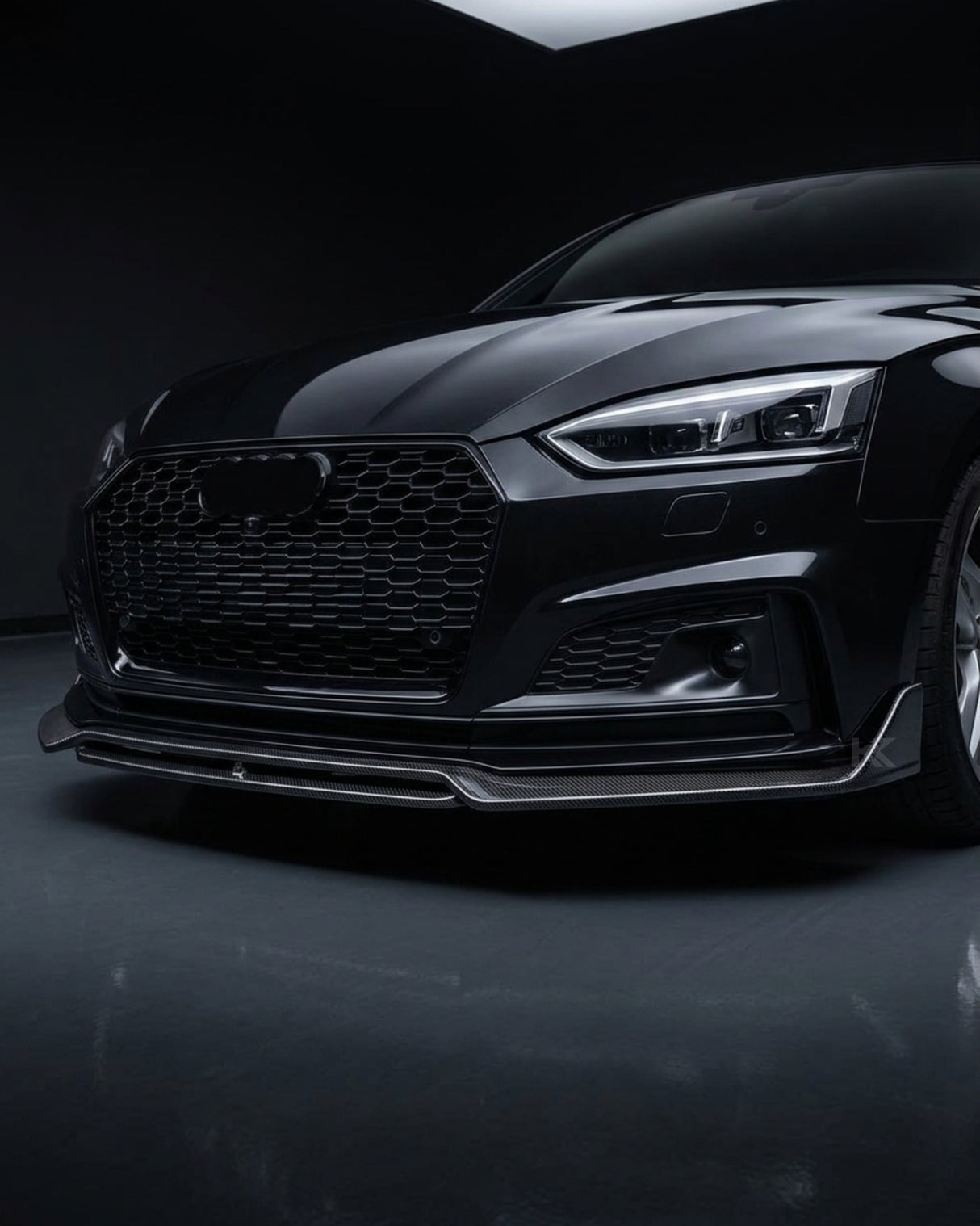 2017–2019 Audi A5 S-Line / S5 B9 Front Bumper Diffuser Lip – Carbon Fiber