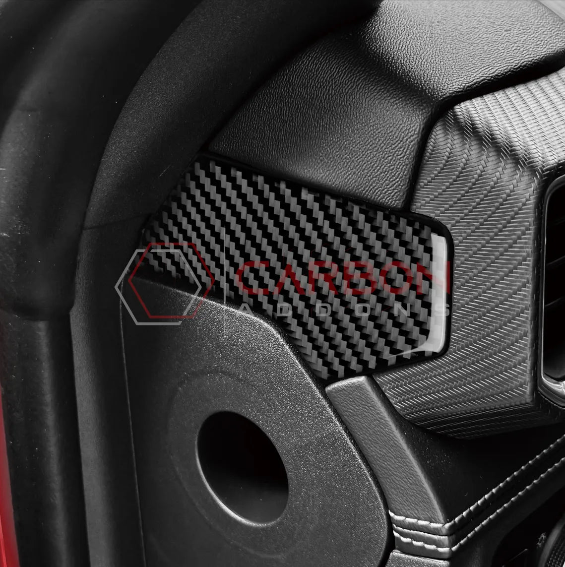 2024+ S650 Mustang Real Carbon Fiber Dash Side Panel Upper Trim Overlay