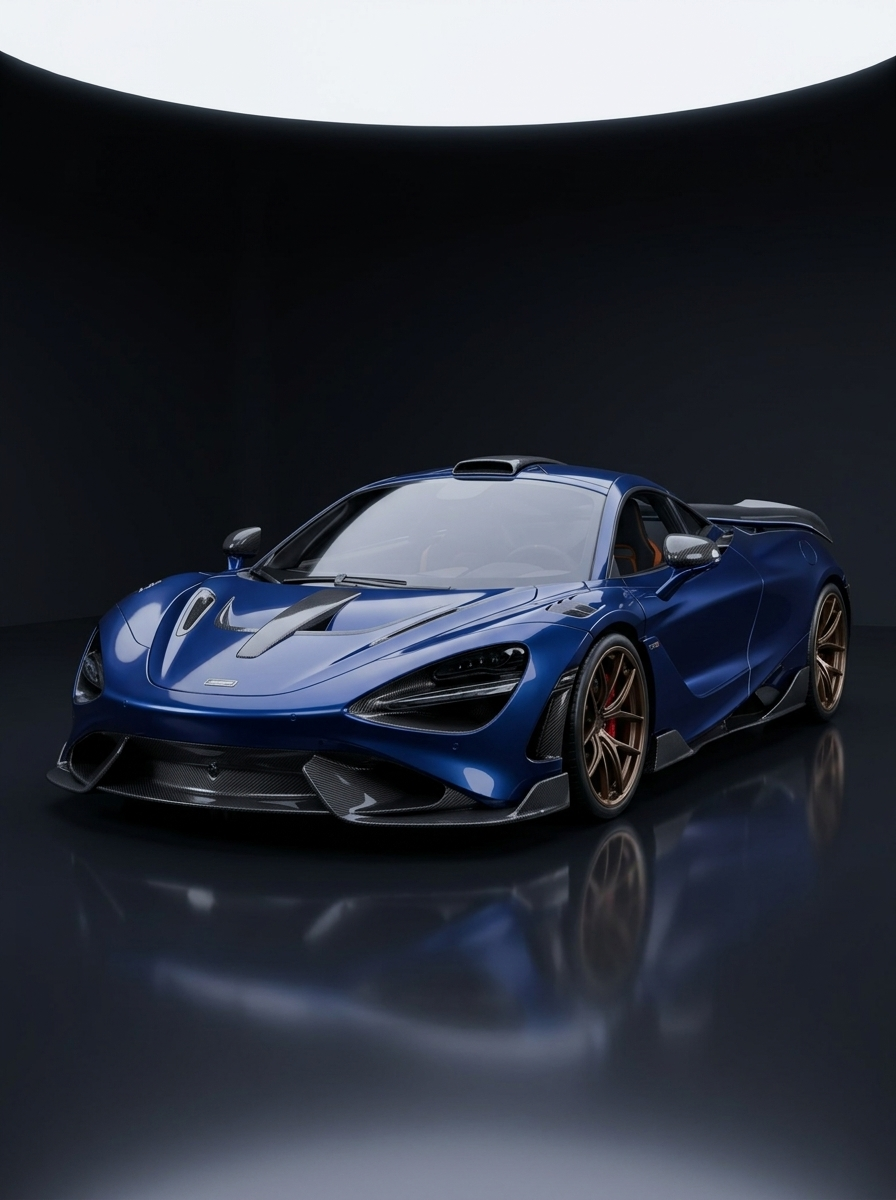 McLaren 720S Dry Carbon Fiber Front Lip Splitter Bolt-On Body Kit