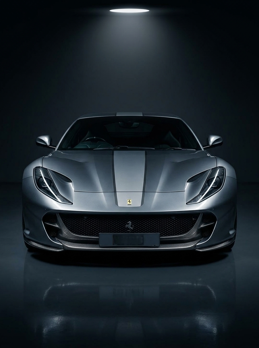2017-2024 Ferrari 812 Superfast GTS Bolt-On Front Bumper Lip Splitter - Dry Carbon Fiber