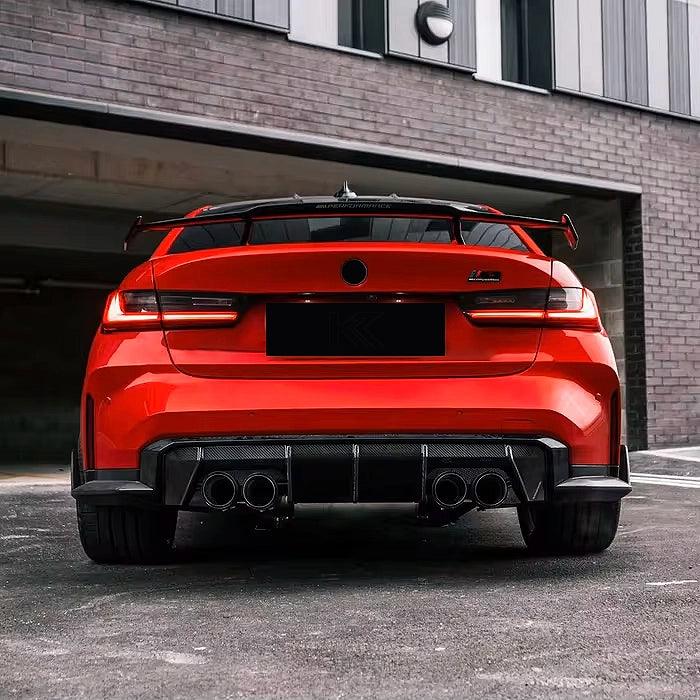 BMW 3 Series G80 M3 G82 G83 M4 Euro Version OE Style Carbon Fiber Rear Diffuser (2019 - 2024) - K2 Industries