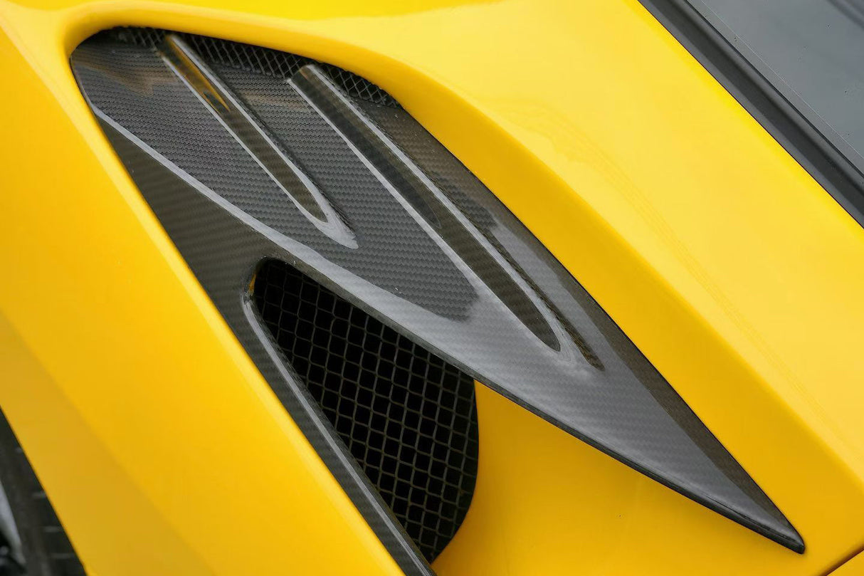 2019-2024 Ferrari F8 MSY Style Autoclave Carbon Fiber Quarter Panel Side Scoops