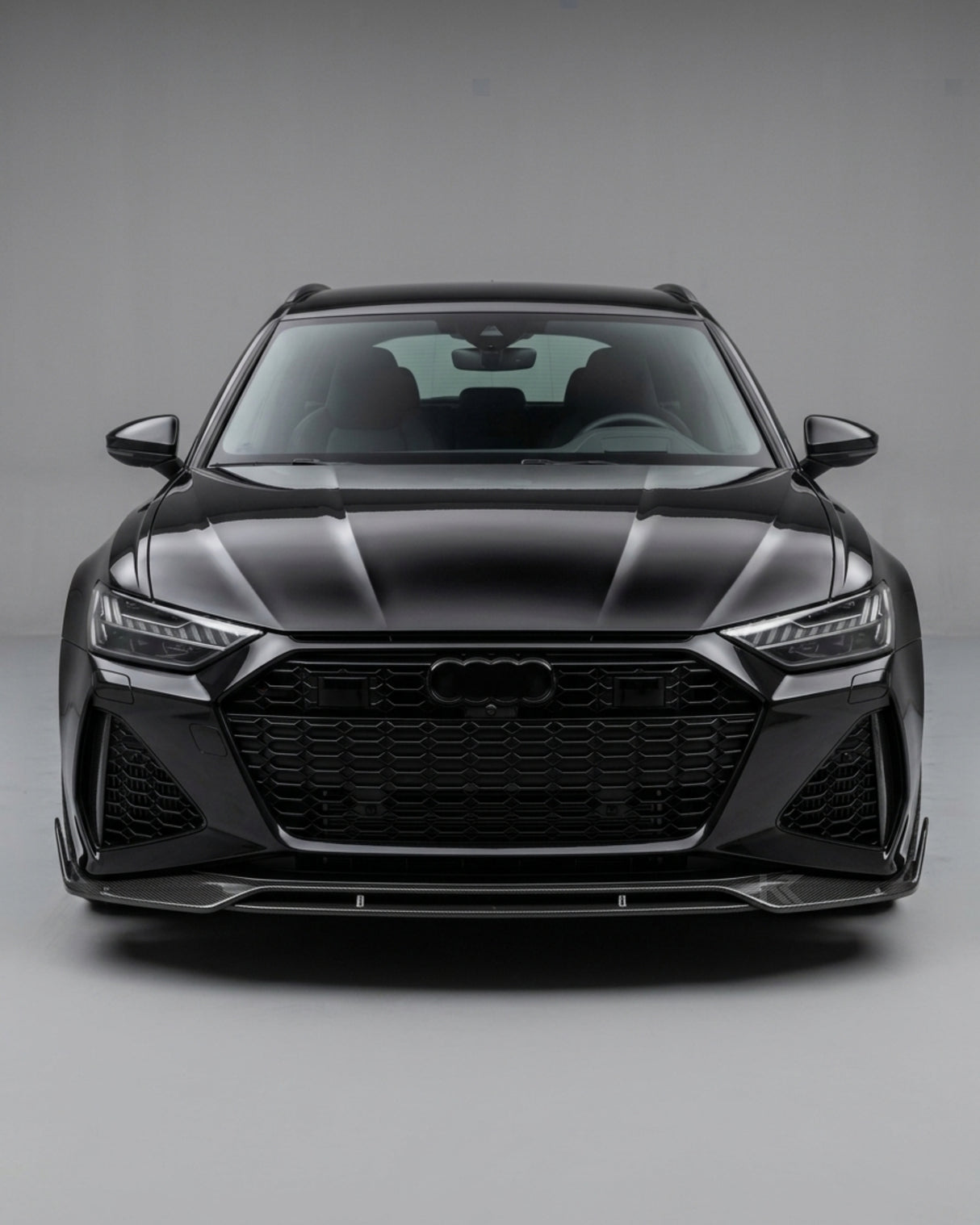 2019–2021 Audi RS6 C8 Avant Front Bumper Lip Spoiler – Pre-Preg Dry Carbon Fiber