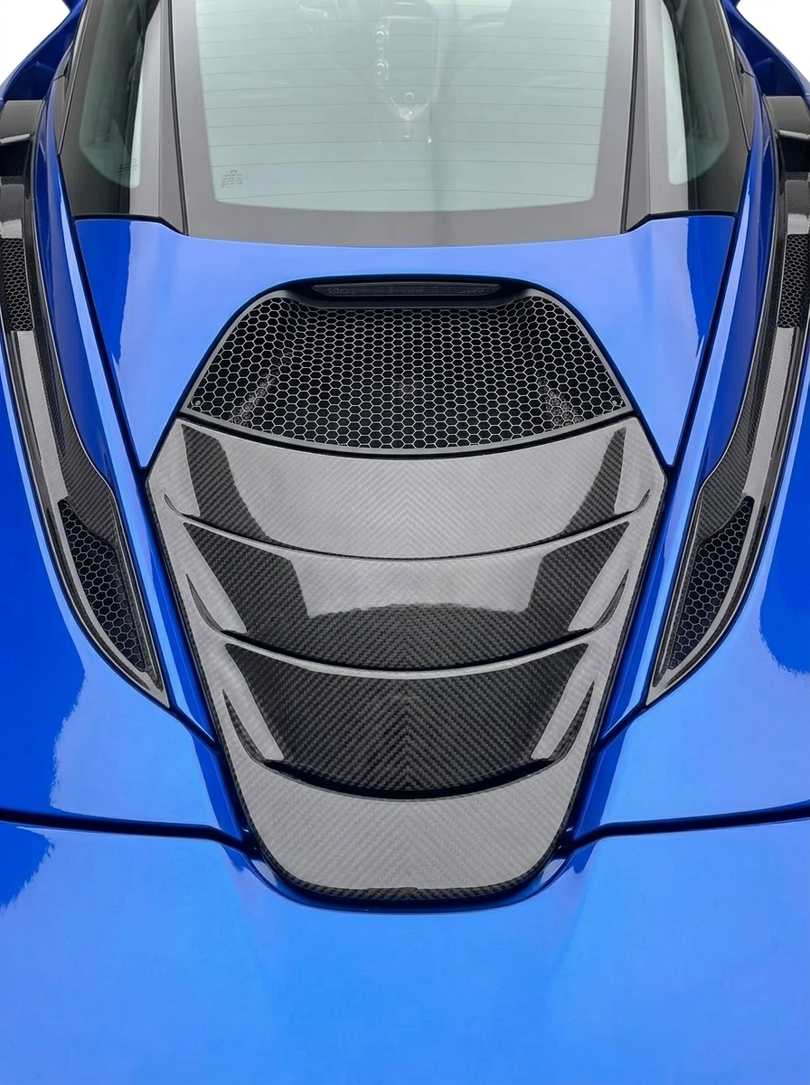 McLaren 720S Spider Dry Carbon Fiber Engine Cover Lower OEM Style 2017 - 2019
