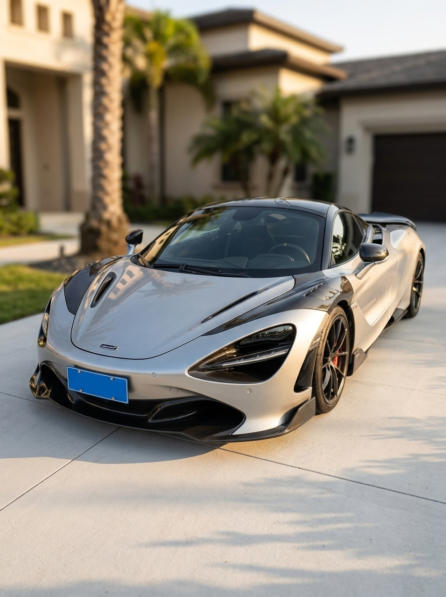 McLaren 720S Spider Dry Carbon Fiber Fenders Polished Finish 2017 - 2019 Pair