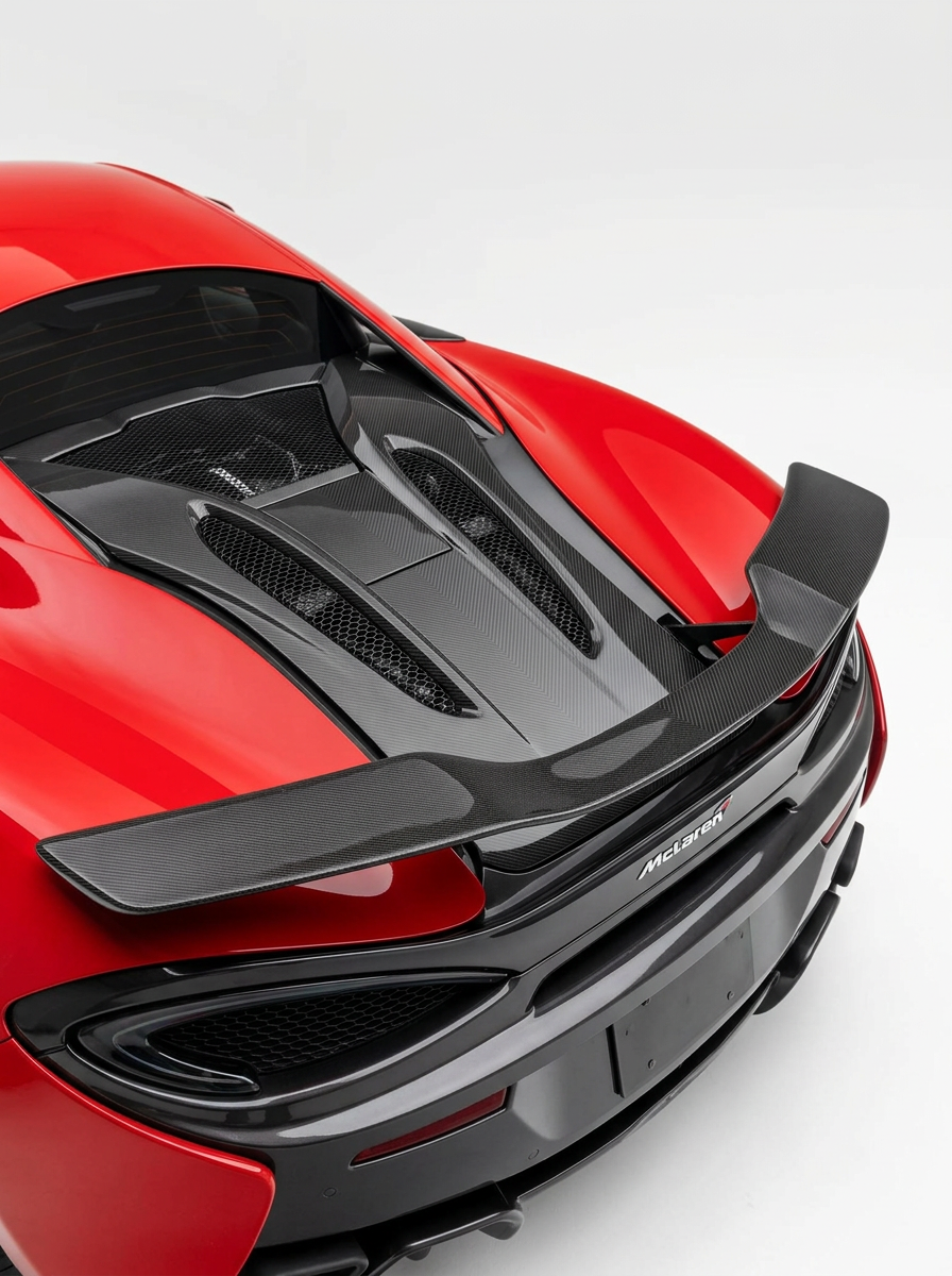 McLaren 540C 570S 570GT 600LT Dry Carbon Fiber Rear Wing Sports Style 2015 - 2019