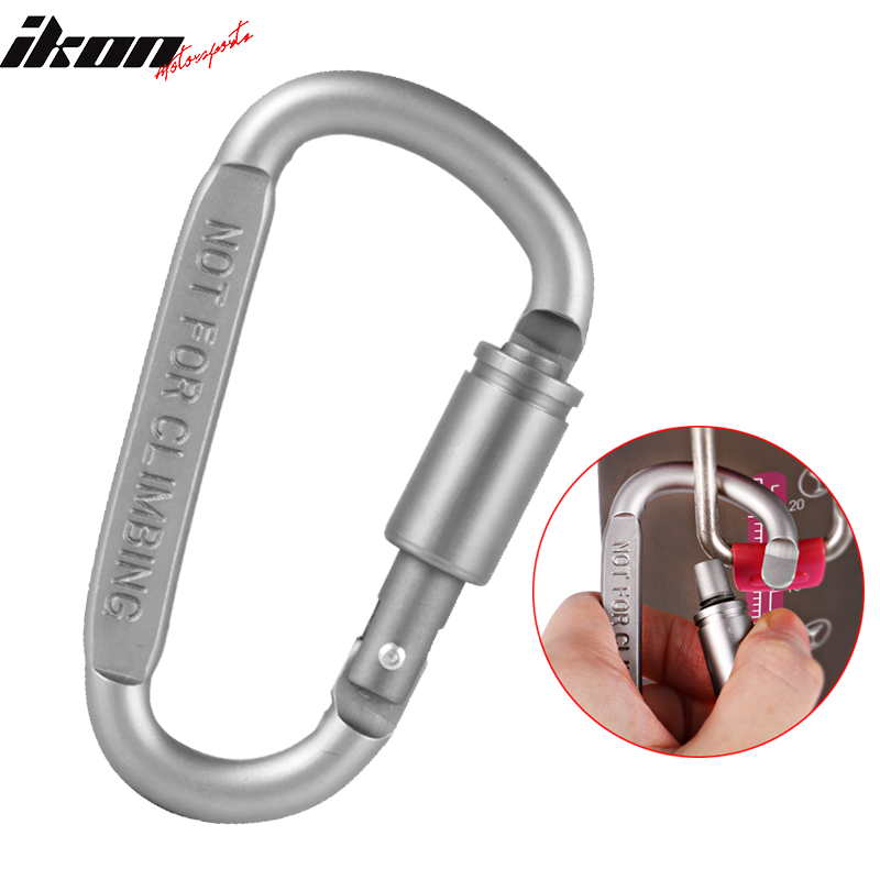 Camping Outdoor Alloy D-ring Screw Lock Buckle Carabiners 5PC