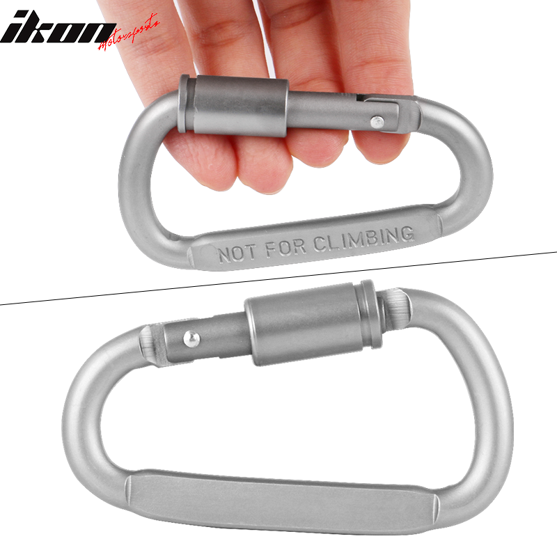 Camping Outdoor Alloy D-ring Screw Lock Buckle Carabiners 3PC