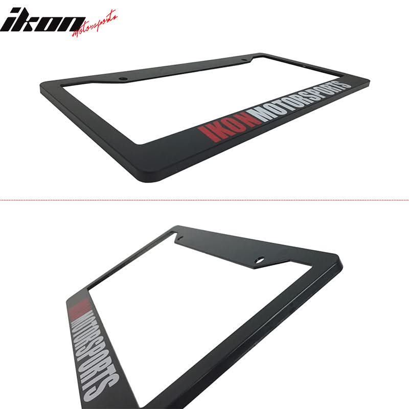 2PC License Plate Frame Cover Tag Holder Bracket & Screw Cap