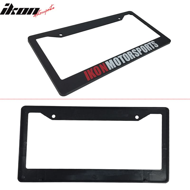 2PC License Plate Frame Cover Tag Holder Bracket & Screw Cap
