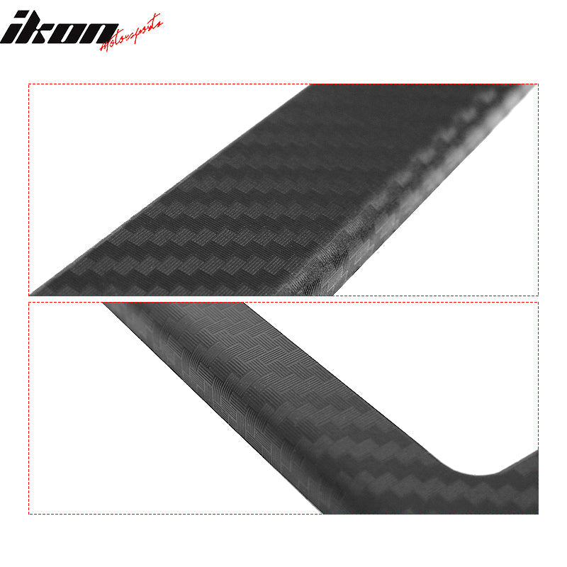 Universal 2PCS License Plate Frame Holder Bracket PP Carbon Texture