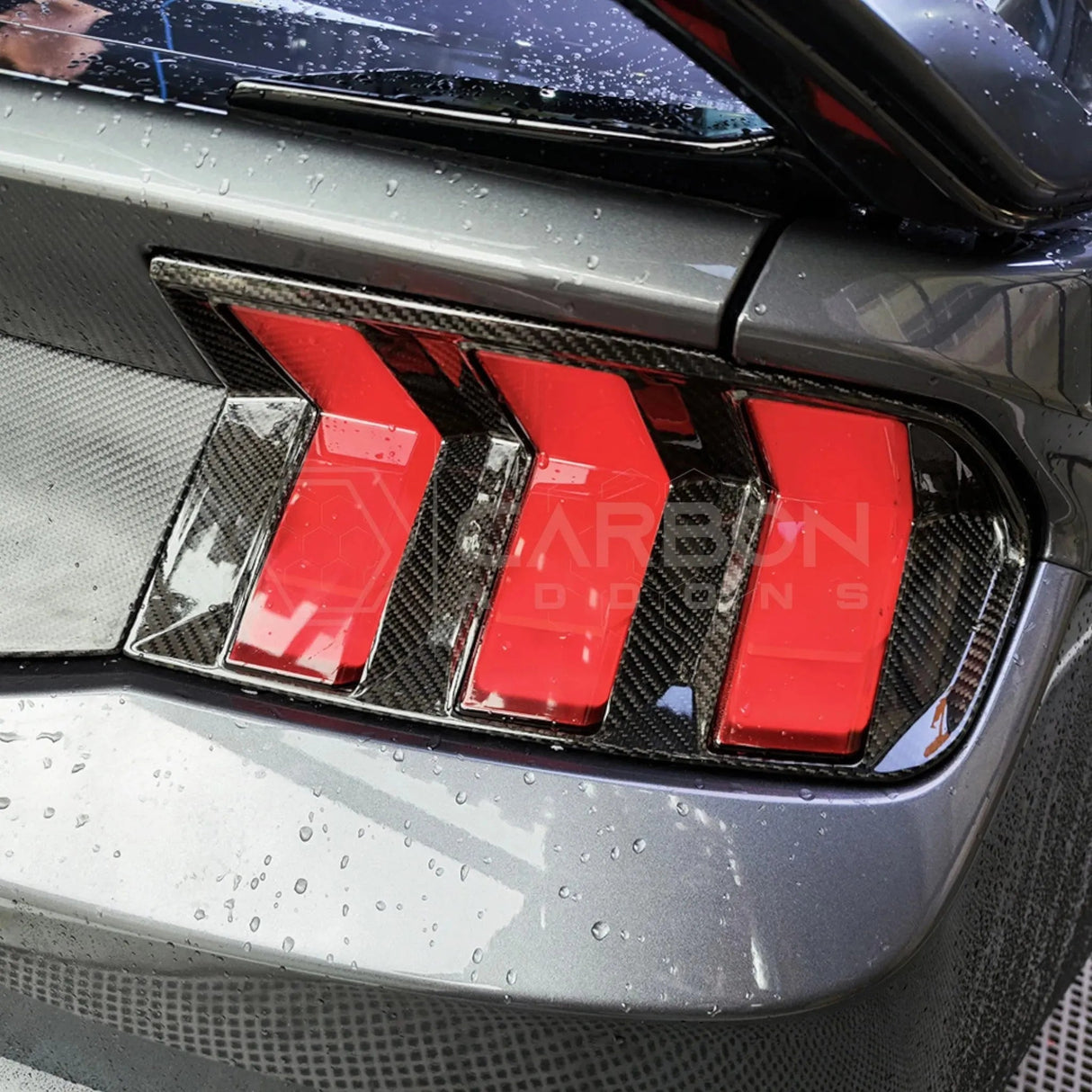 2024+ S650 Mustang Hard Carbon Fiber Taillight Trim Cover