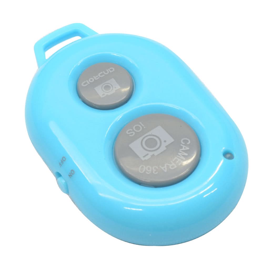 Blue Remote Bluetooth Selfie Stick Tripod Holder
