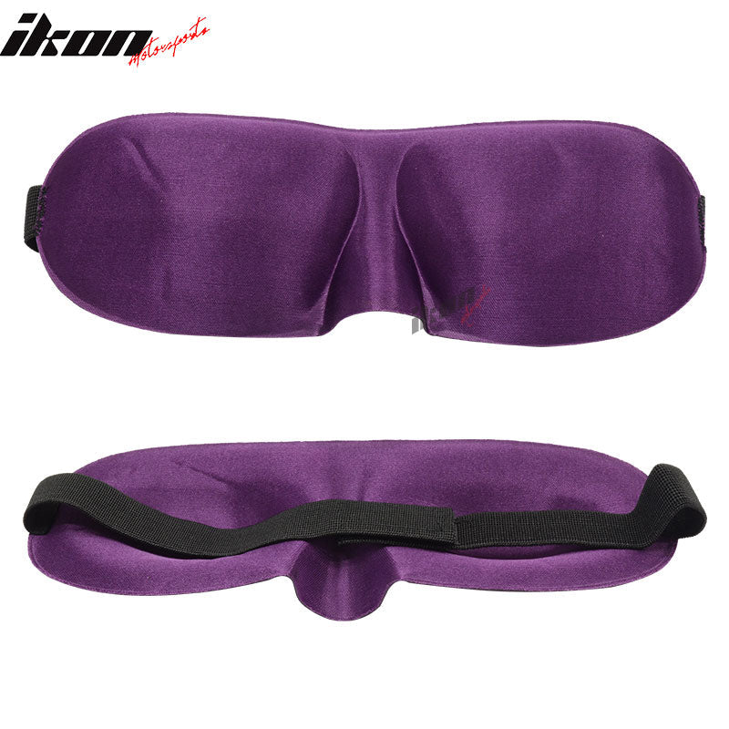 1X Purple Travel Sleeping Aid Eye Mask Cover Nap Rest Blindfold Shade