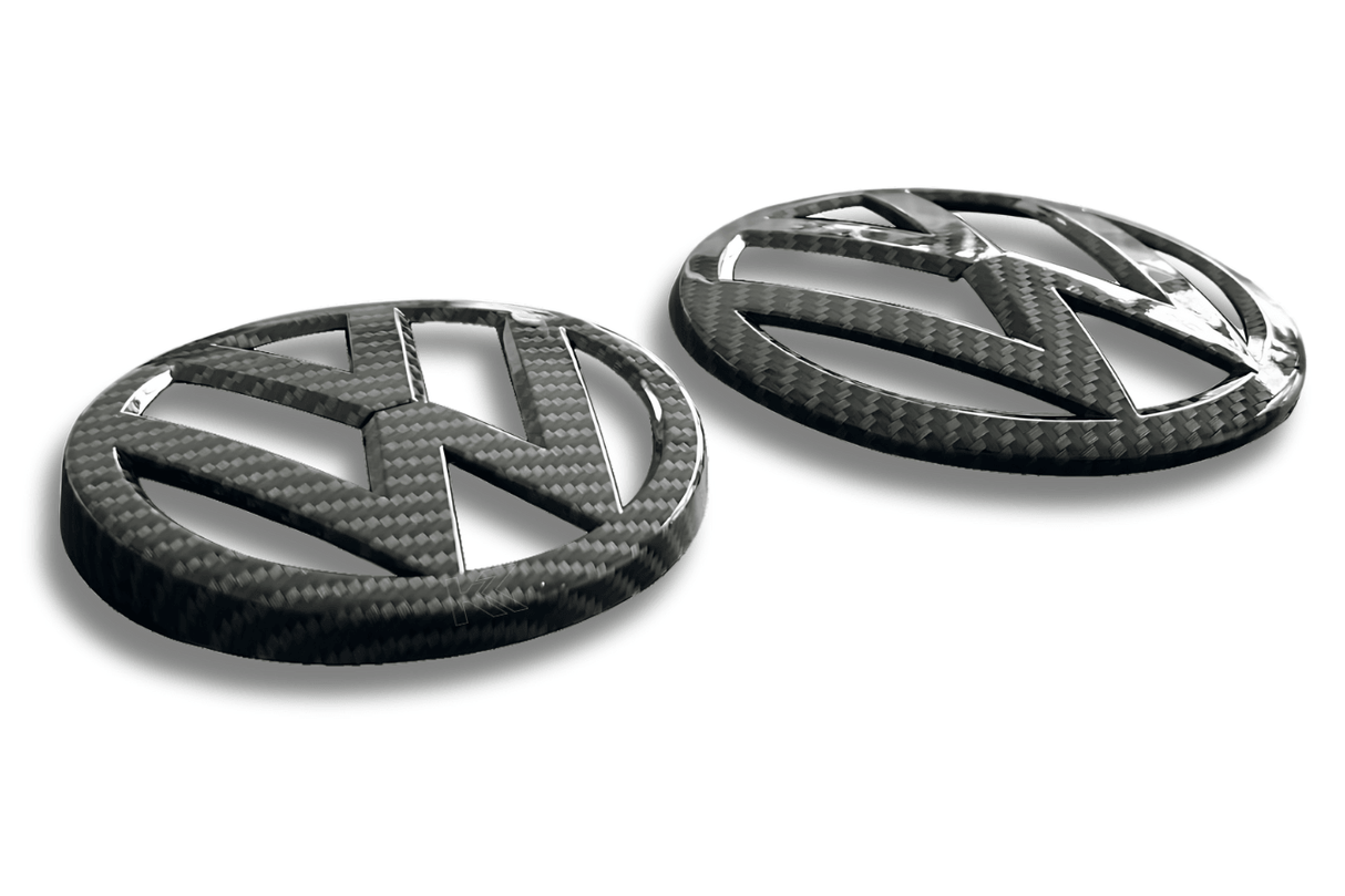 VW Golf 7 - Base, GTI, R - Carbon Fiber Look Emblem Set (2013-2017) - K2 Industries