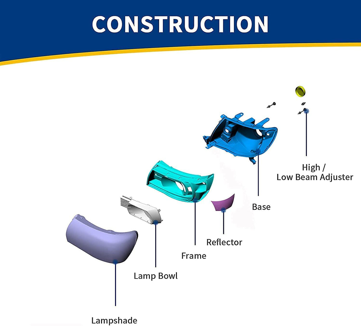 Autosaver88 LED Drl Headlight Assembly Compatible With 20012011 Ford Ranger Pair Headlights Wdaytime Running Light Chrome Housing Amber Reflector