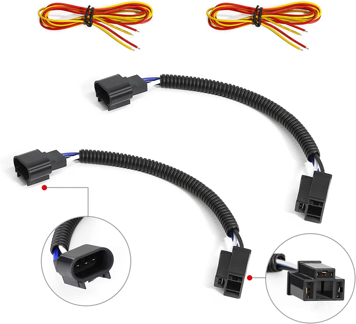 Haitzu 7 Inch LED Round Black Hilo Sealed Beam Headlight Dot Approved Compatible With Jeep Wrangler Jk Hummer H1 H2halo Amber Turn Light Drl H6024 Replacementincluded H4h13 Adaptor 2 Pcs