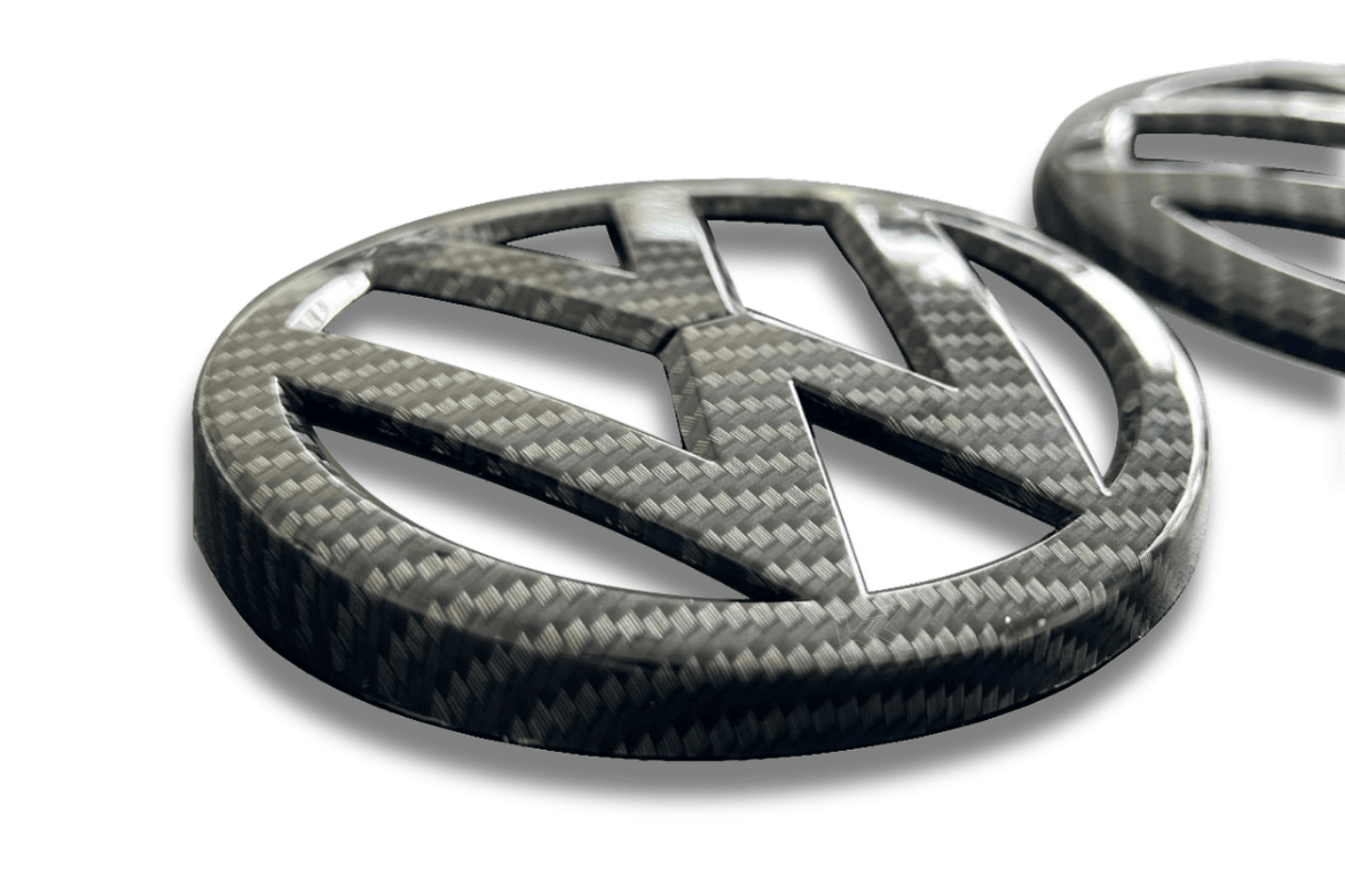 VW Golf 7 - Base, GTI, R - Carbon Fiber Look Emblem Set (2013-2017) - K2 Industries