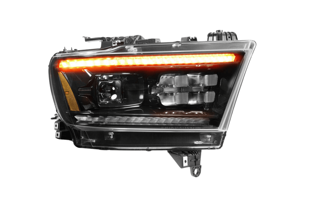 Dodge 1500 Ram Clear with Yellow DRL Infinite Series Led Headlights (2019 - 2022) - K2 Industries