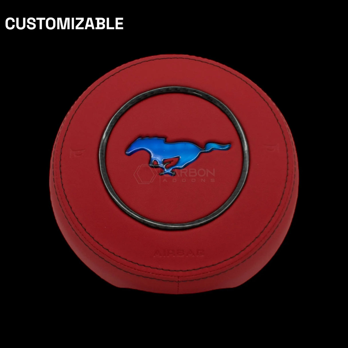 2015-2023 Mustang Custom Airbag Housing Cover with RGB LED Emblem