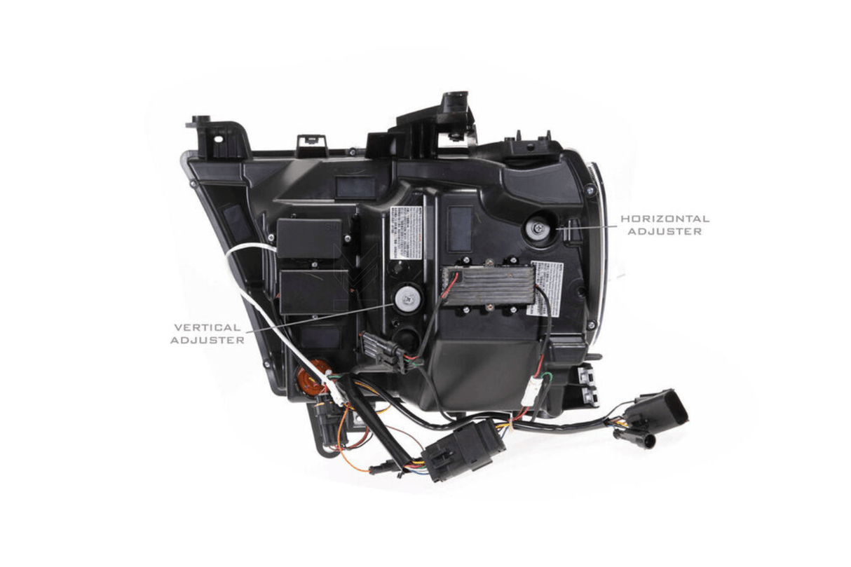 Dodge 1500 Ram Clear with Yellow DRL Infinite Series Led Headlights (2019 - 2022) - K2 Industries