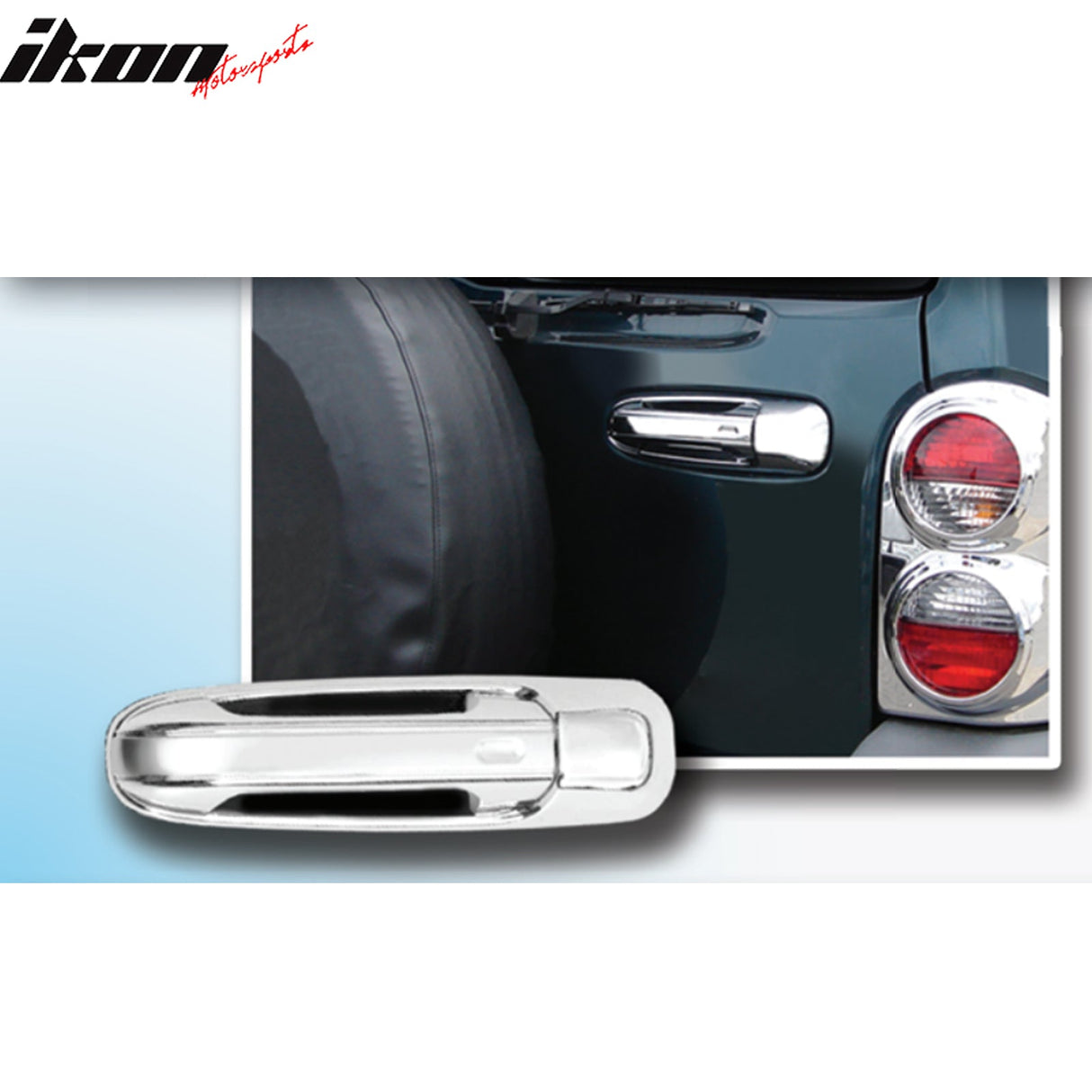2002-2007 Jeep Liberty Chrome Outside Rear Door Handle Cover Trim ABS