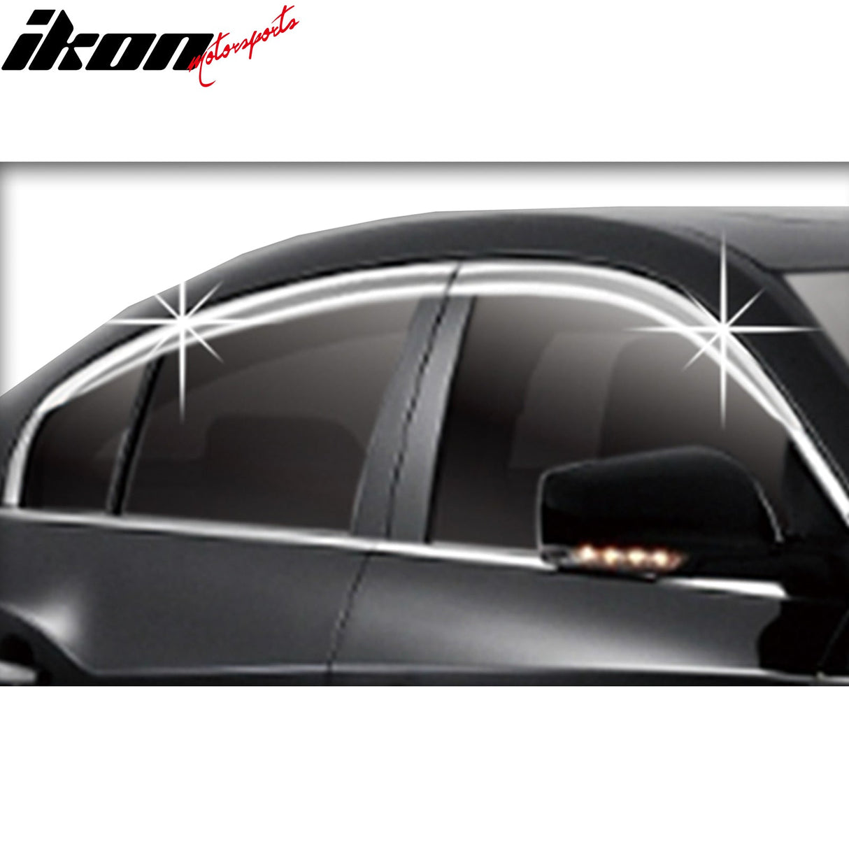 2010-2016 Buick LaCrosse Tape-On Chrome 4PCS Window Visors Guards ABS