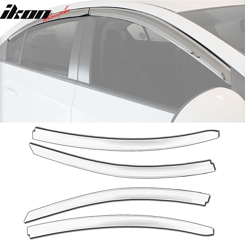 2011-2015 Chevrolet Cruze Chrome Window Visors Rain Sun Guard ABS 4PCS