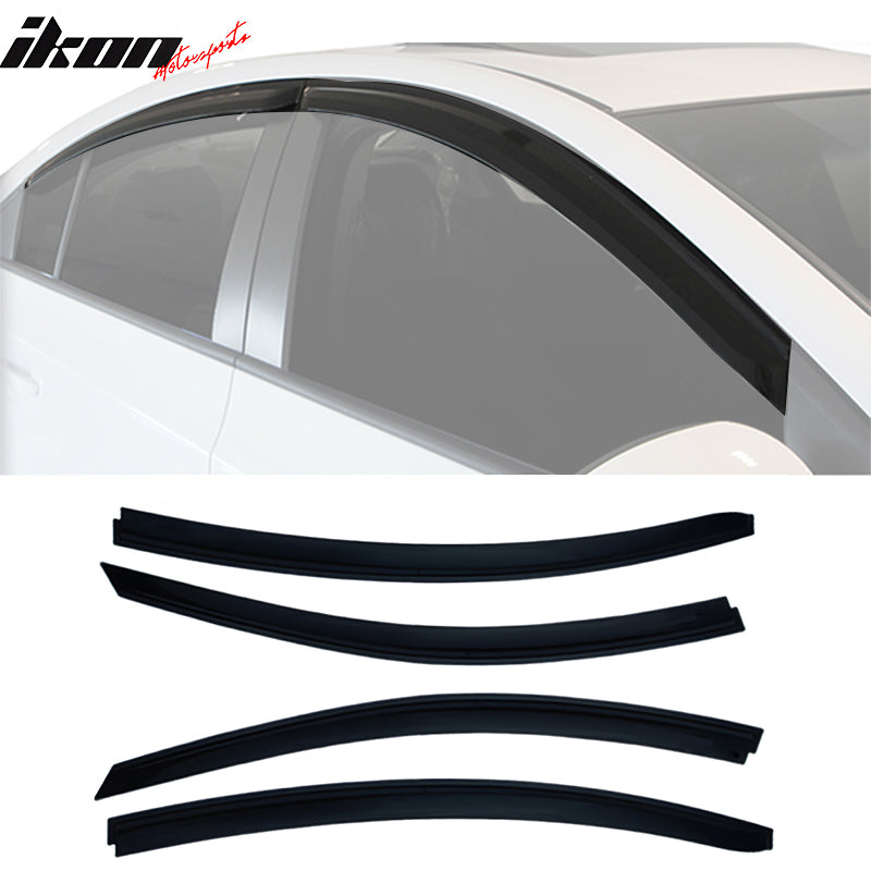 2011-2015 Chevrolet Cruze Dark Smoke Window Visors Rain Sun Guard ABS