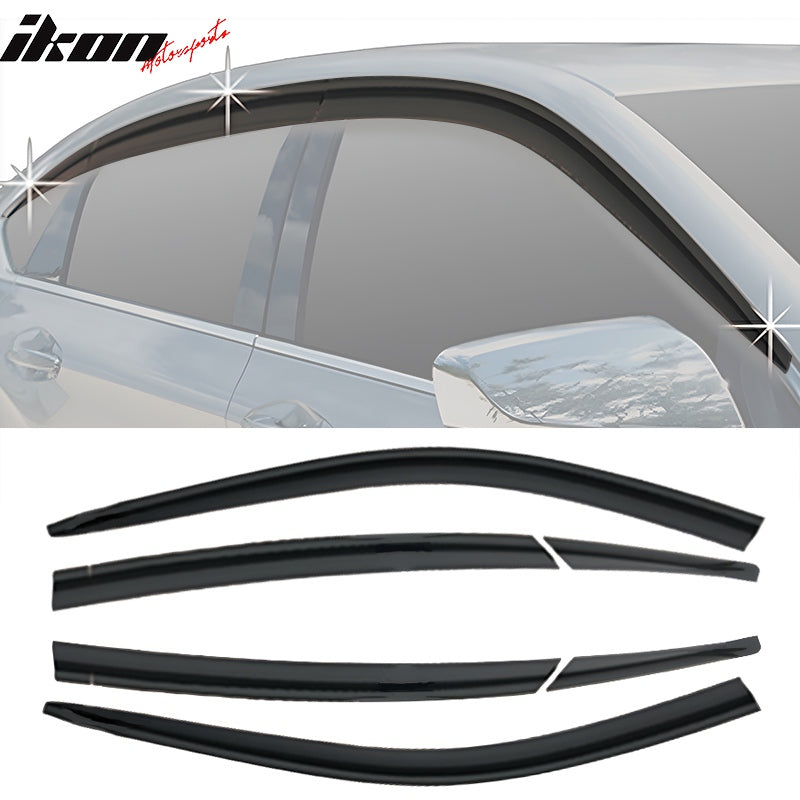 2014-2020 Chevrolet Impala Dark Smoke Window Visors Rain Sun Guard ABS