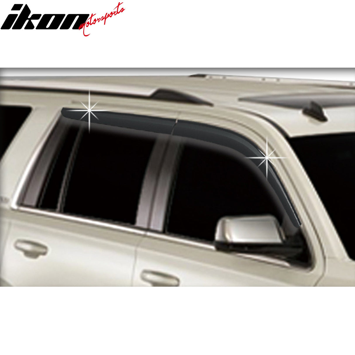 2015-2020 Chevrolet Tahoe Tape-On Dark Smoke 4PCS Window Visors ABS