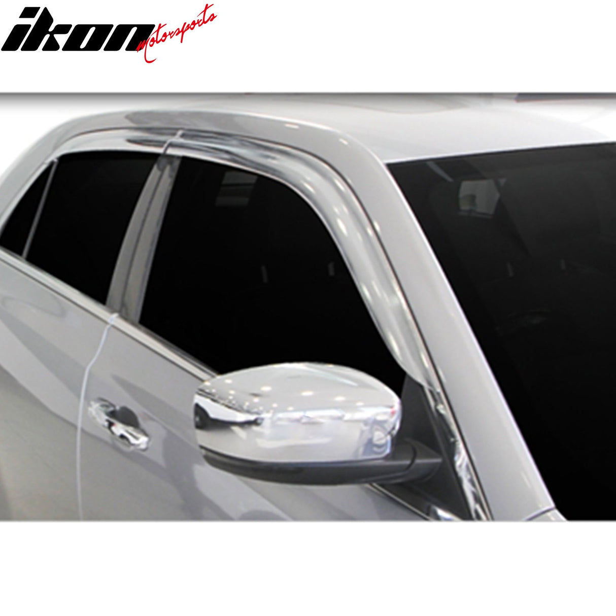 2011-2023 Chrysler 300 Tape-On Chrome 4PCS Window Visors Guards ABS