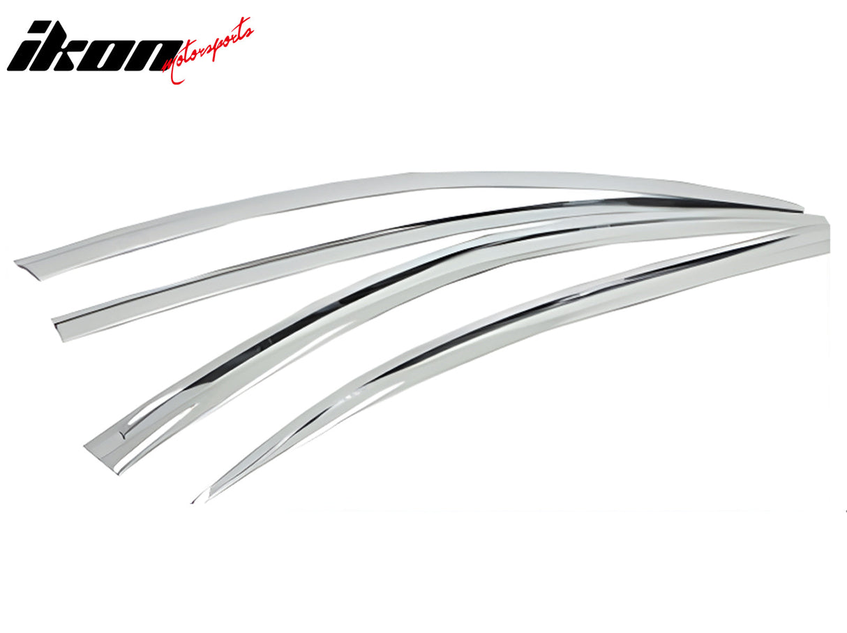 2013-2017 Honda Accord Sedan Chrome ABS Window Visors Tape On 4PCS