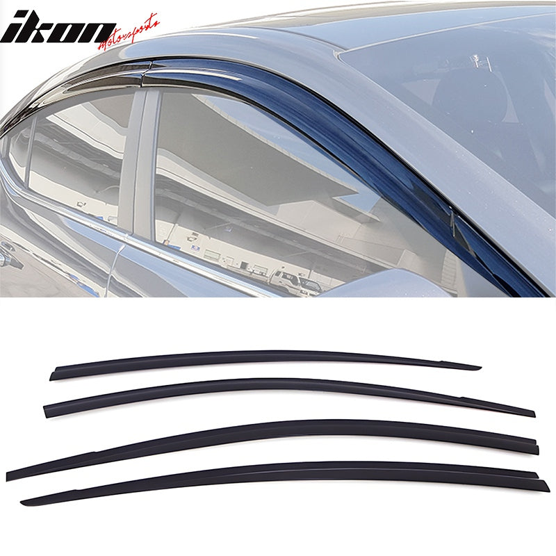 2017-2020 Hyundai Elantra Dark Smoke Window Visors Rain Sun Guard ABS