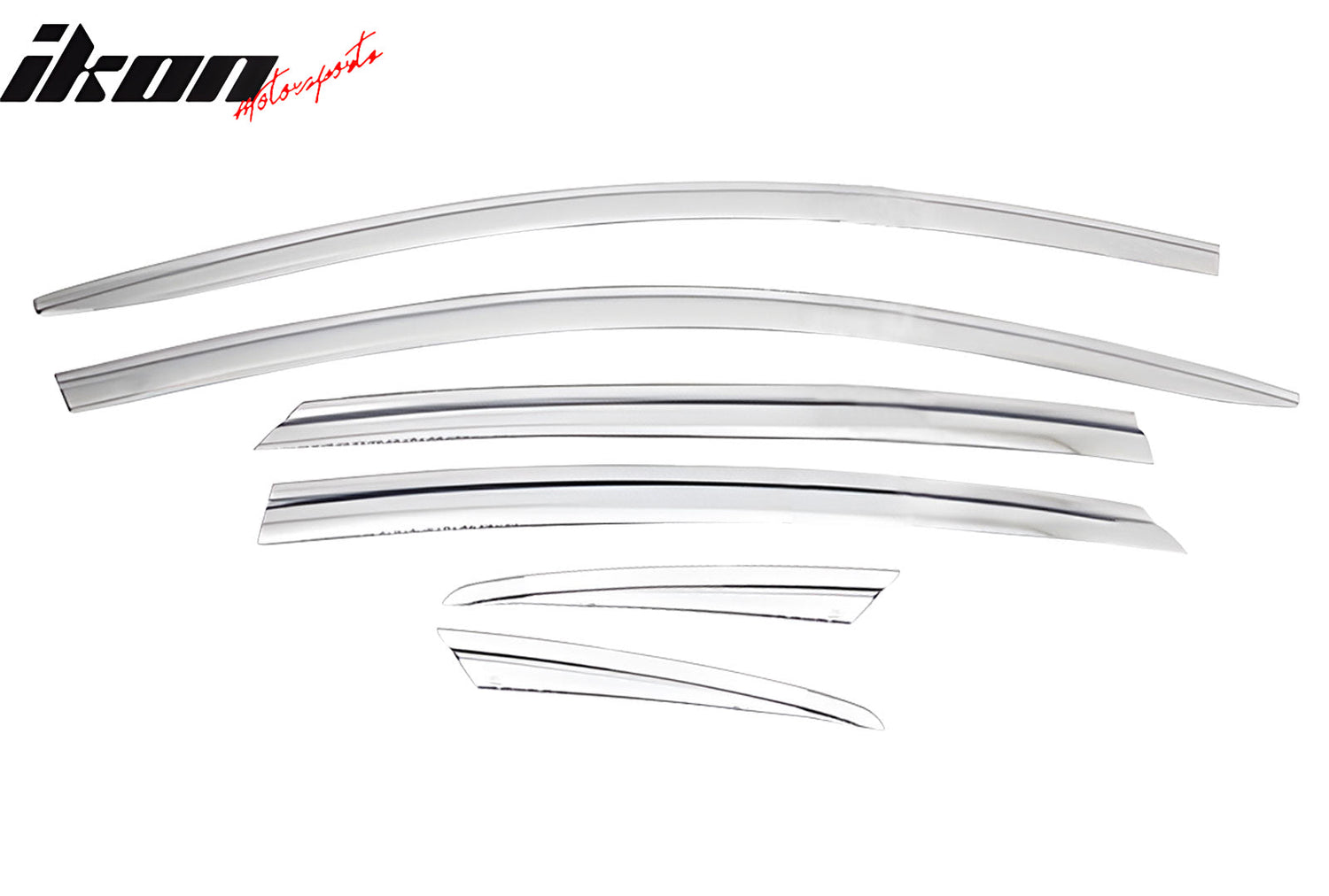 2017-2020 Kia Cadenza Chrome ABS Window Visors Tape On Deflectors 6PCS