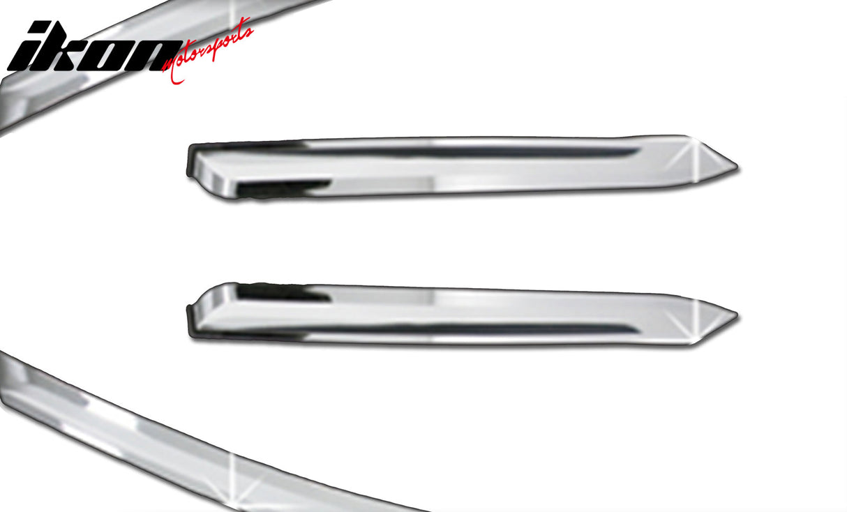2011-2013 Kia Forte Hatchback Chrome ABS Window Visors Tape On 4PCS