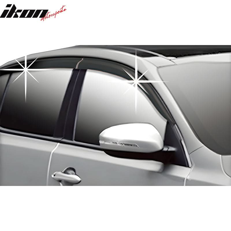 2011-2015 Kia Optima Dark Smoke Window Visors Rain Sun Guard ABS 4PCS