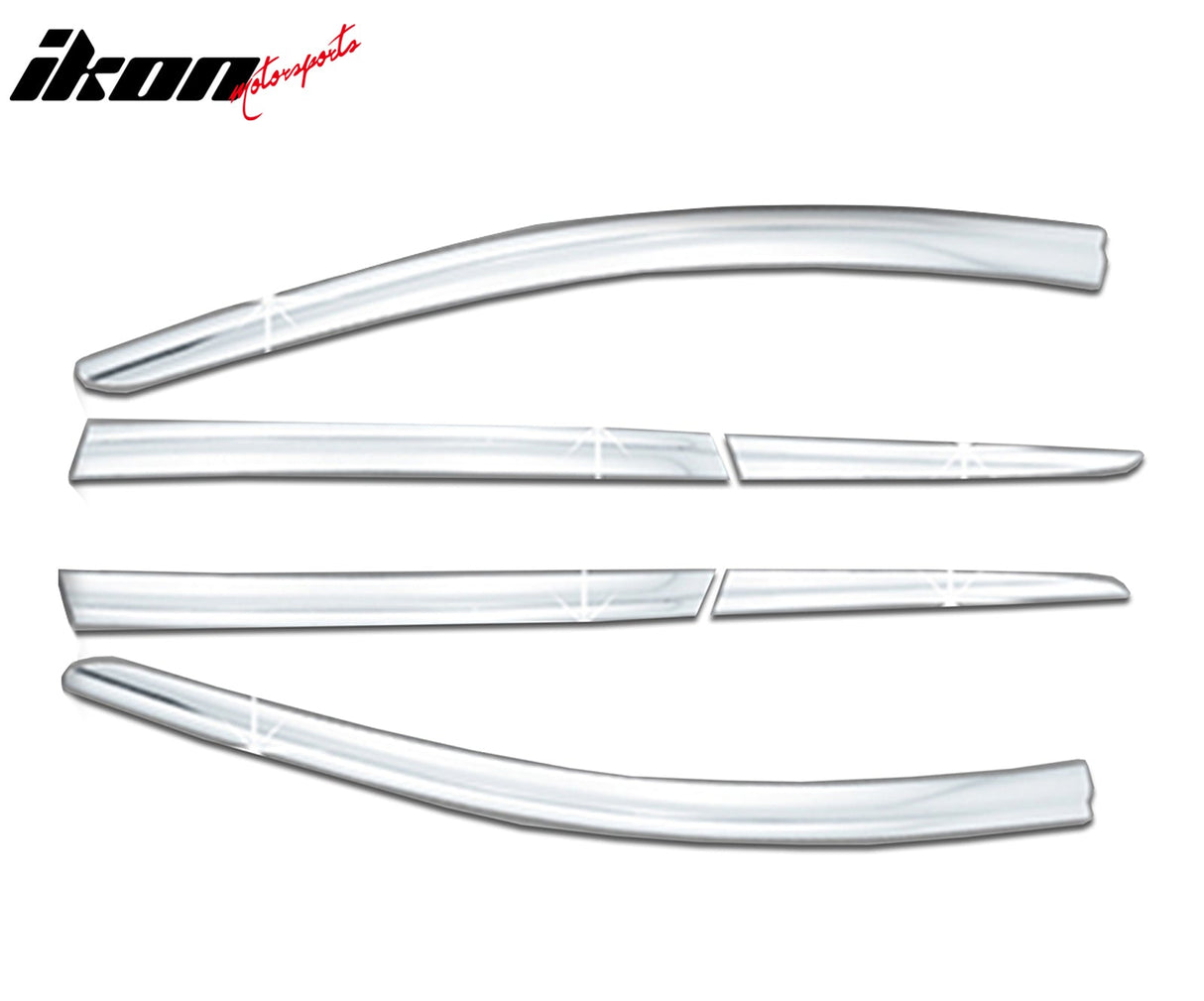 2015-2023 Nissan Murano Chrome Window Visors Tape On Deflectors 6PCS