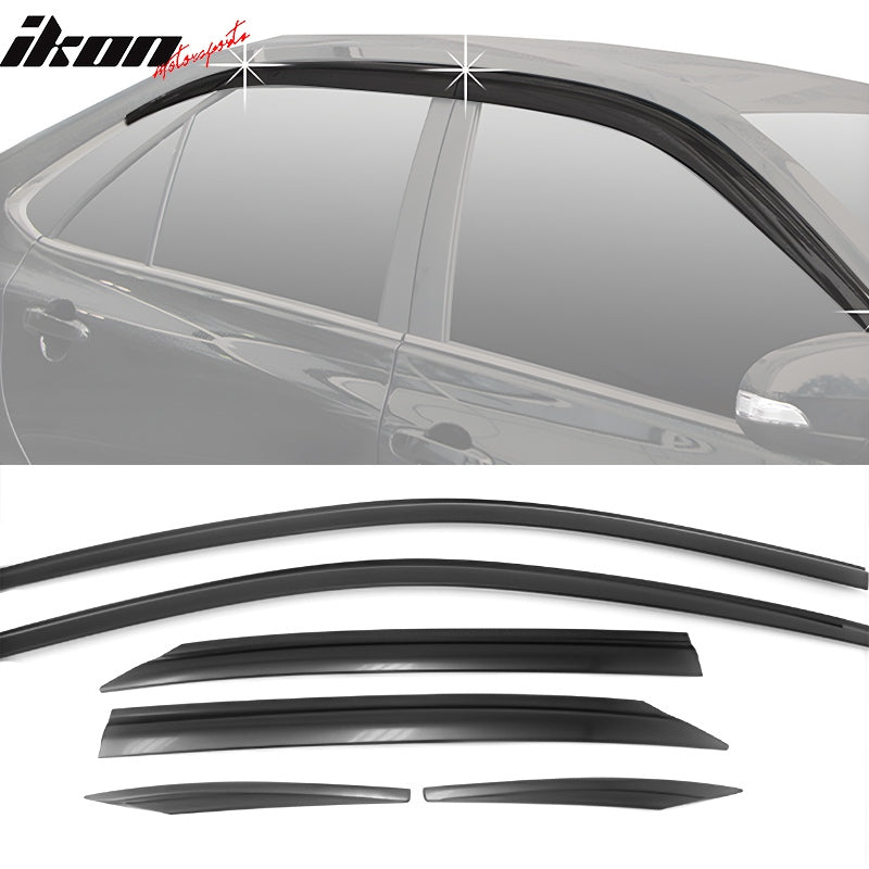 2015-2017 Toyota Camry Dark Smoke Window Visors Rain Sun Guard ABS