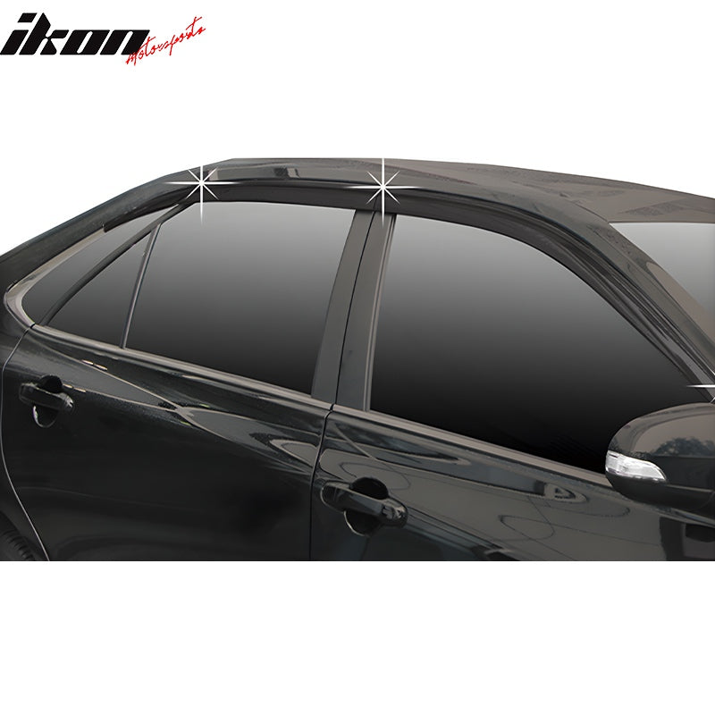 2015-2017 Toyota Camry Dark Smoke Window Visors Rain Sun Guard ABS