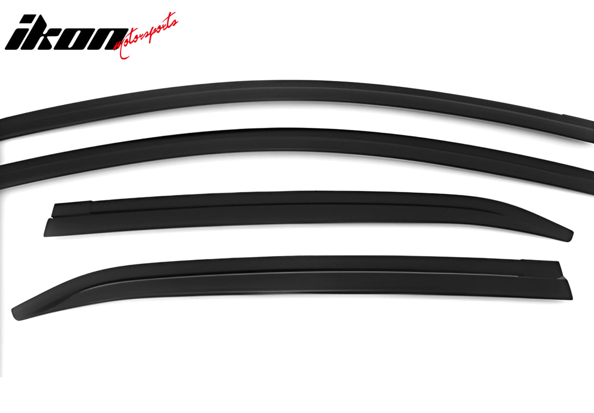 2014-2019 Toyota Corolla Sedan Dark Smoke ABS Window Visor Tape On 4PC