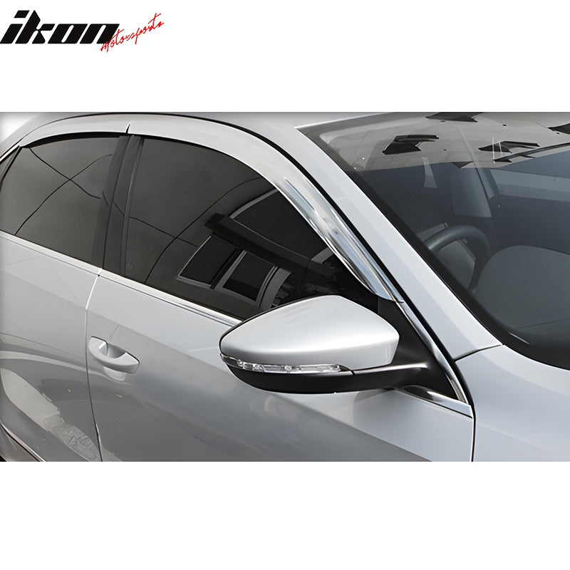 2012-2019 Volkswagen Passat Chrome Window Visors Rain Sun Guard ABS