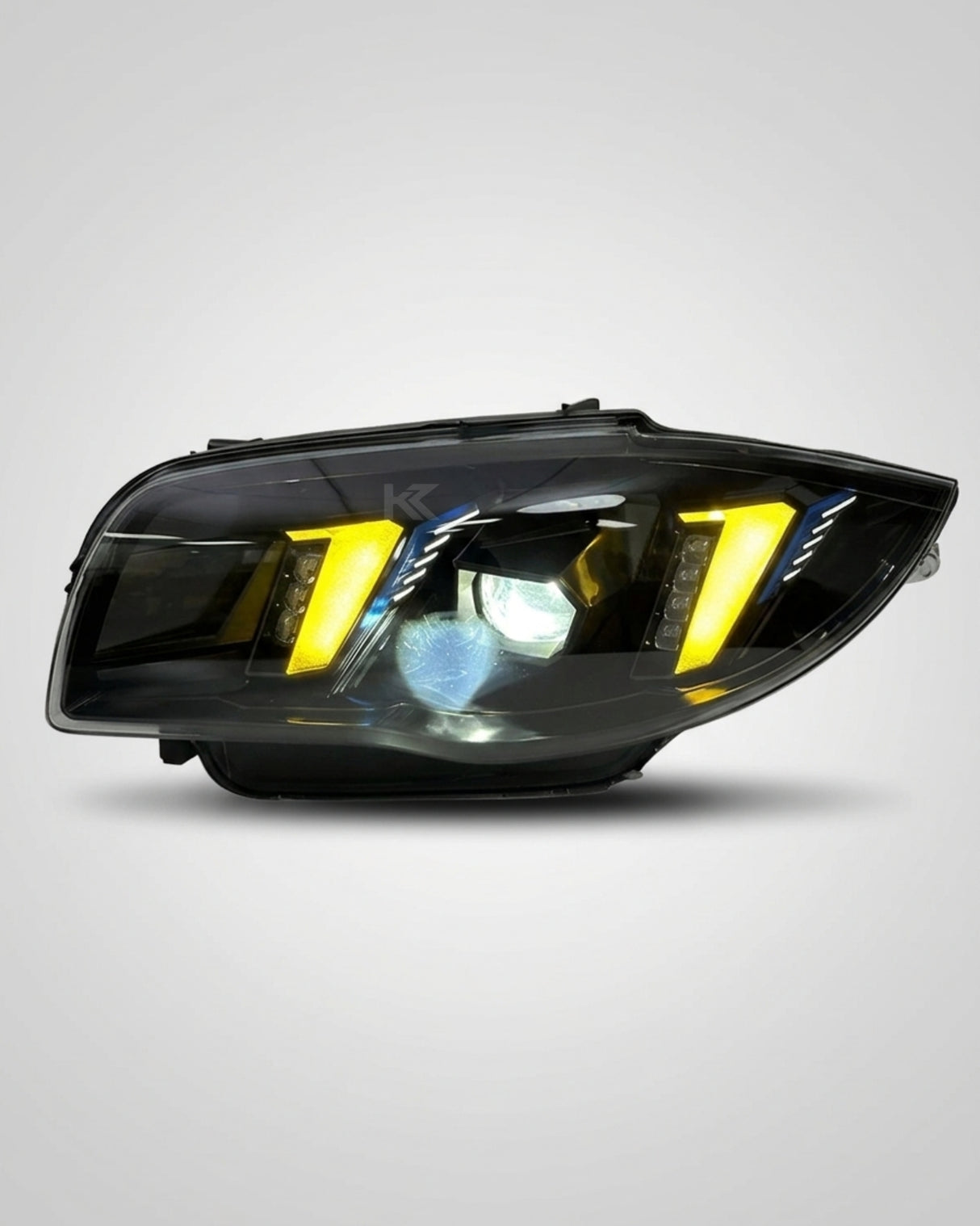 BMW 1 Series E87 Snake Eye Laser LED Headlight Assembly with Dual-Color DRL (Yellow / White) 2004 - 2011 (116i / 118i / 120i / 125i)