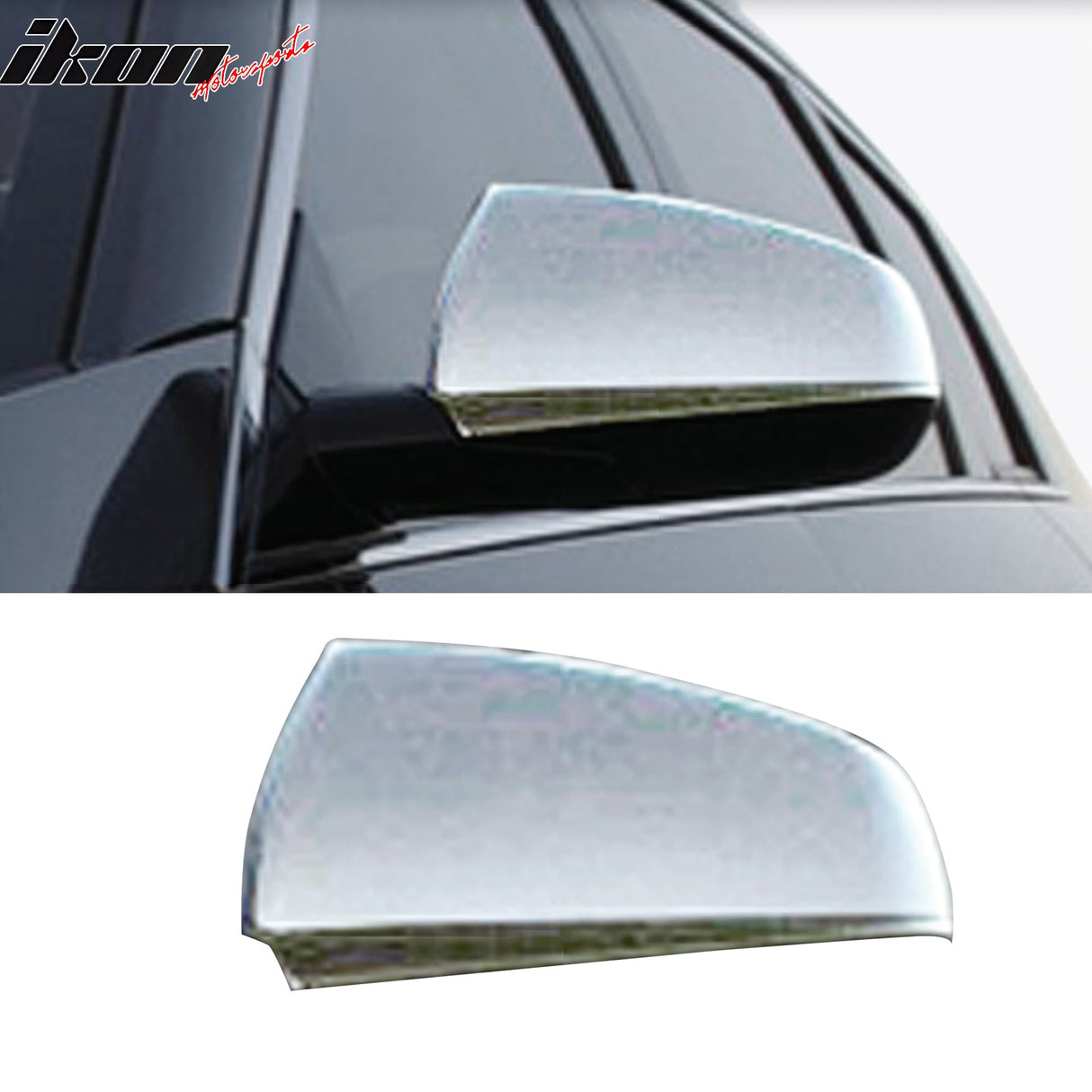 2010-2015 Cadillac SRX Rear Side View Mirror Covers Overlay Chrome ABS