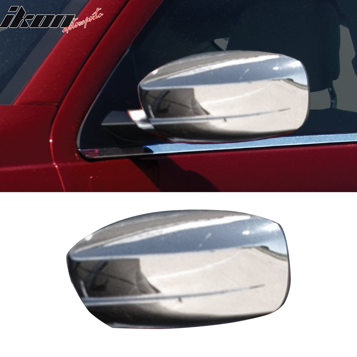 2011-2021 Chrysler 200 300 Charger Mirror Covers Overlay Chrome ABS